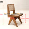 Ghế Ăn Gỗ Sồi Tự Nhiên Đan Mây SH Không Tay GHEMM-13SN