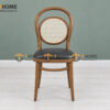 Ghế Ăn Gỗ Sồi Tự Nhiên Đan Mây Thonet No11 Mặt Nệm Tựa Mây GHEMM-19SN