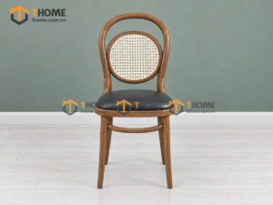 Ghế Ăn Gỗ Sồi Tự Nhiên Đan Mây Thonet No11 Mặt Nệm Tựa Mây GHEMM-19SN