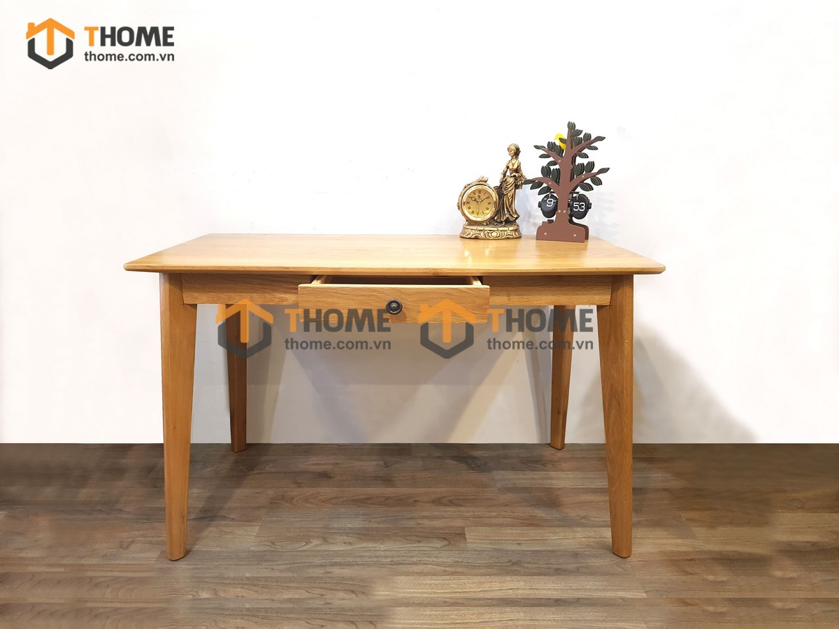 Bàn làm việc gỗ sồi tự nhiên 1 hộc kéo Como BLV1T-22SM