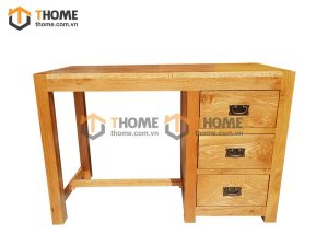 Bàn làm việc gỗ sồi tự nhiên 3 hộc kéo Cuba BLV1T-16SM