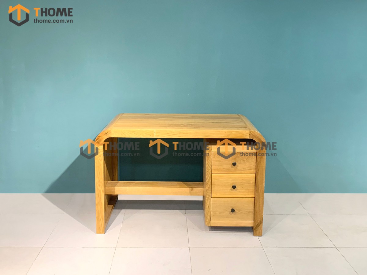 Bàn làm việc gỗ sồi tự nhiên 3 hộc kéo Nova BLV1T-19SM