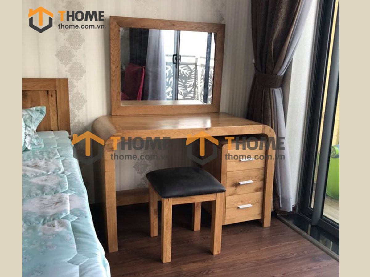 Bàn làm việc gỗ sồi tự nhiên 3 hộc kéo Nova BLV1T-19SM