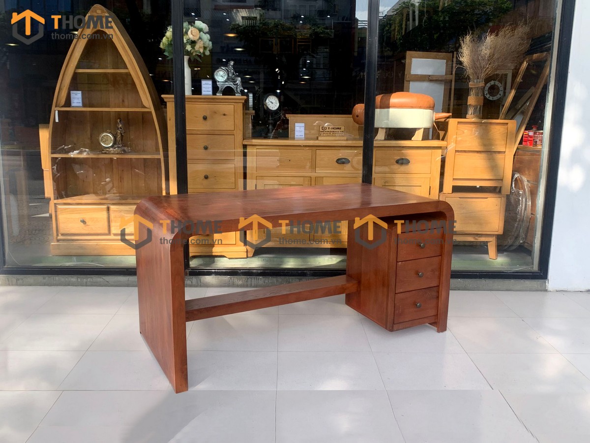 Bàn làm việc gỗ sồi tự nhiên 3 hộc kéo Nova BLV1T-19SM