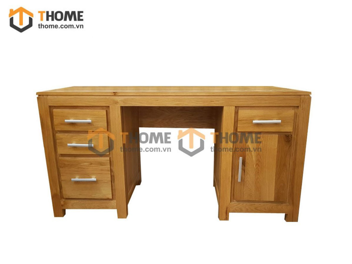 Bàn làm việc gỗ sồi tự nhiên 4 cánh BLV1T-08SM