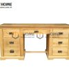 Bàn làm việc gỗ sồi tự nhiên 7 hộc kéo BLV1T-15SM