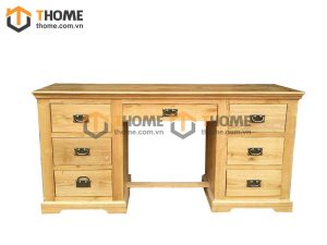 Bàn làm việc gỗ sồi tự nhiên 7 hộc kéo BLV1T-15SM