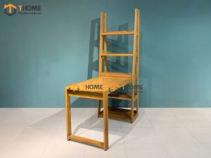 Bàn làm việc gỗ sồi tự nhiên có kệ sách bên hông BLV1T-14SM