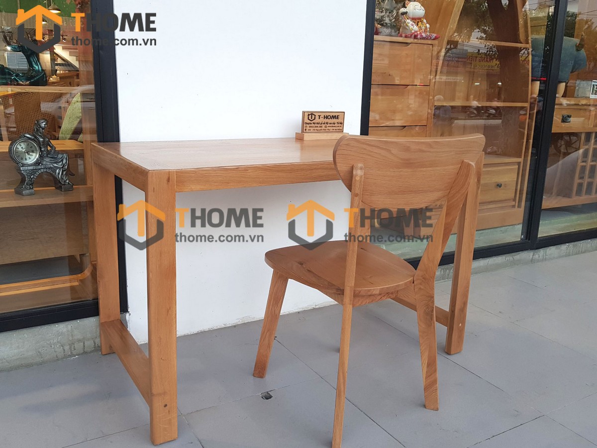 Bàn làm việc gỗ sồi tự nhiên 7 hộc kéo BLV1T-25SM