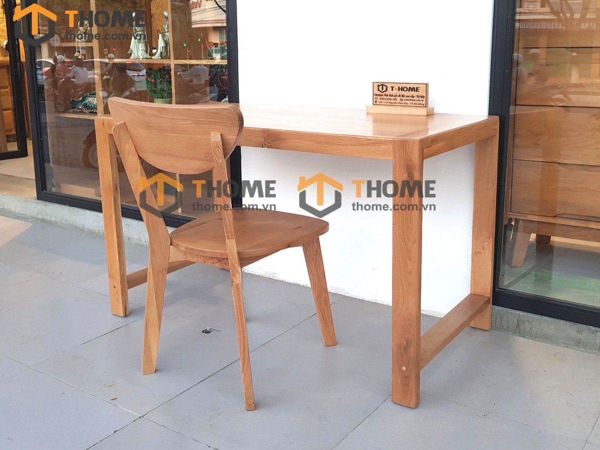 Bàn làm việc gỗ sồi tự nhiên 7 hộc kéo BLV1T-25SM