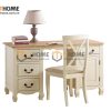 Bàn làm việc gỗ sồi tự nhiên màu trắng Harris BLV1T-12SM