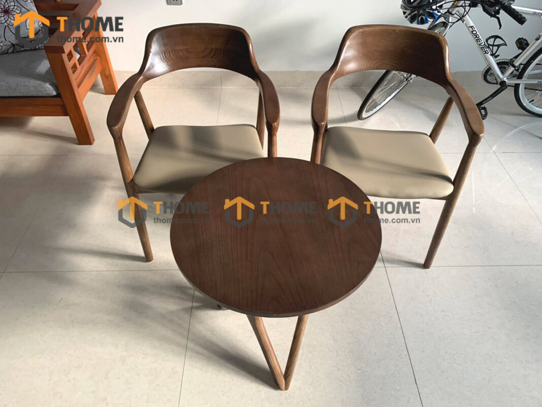 Ghế ăn gỗ sồi tự nhiên mặt nệm Hiroshima GHEMN-13SN