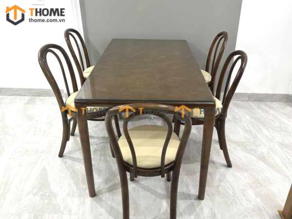 Ghế ăn gỗ sồi tự nhiên mặt nệm Thonet GHEMN-43SN