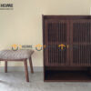 Ghế Đôn Gỗ Sồi Tự Nhiên Mặt Nệm Hình Cong GHEDONMN-05SN