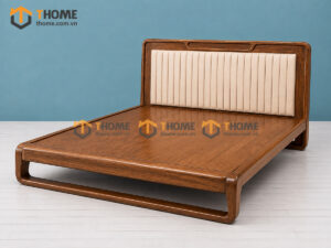 Giường Ngủ Chân Đùi Gà Gỗ Sồi Tự Nhiên Đầu Nệm GNĐN-16SN