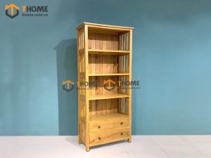 Kệ sách gỗ sồi tự nhiên 2 hộc kéo Ashmore KS-14SM