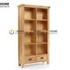 Kệ sách gỗ sồi tự nhiên 2 hộc kéo Harris KS-13SM