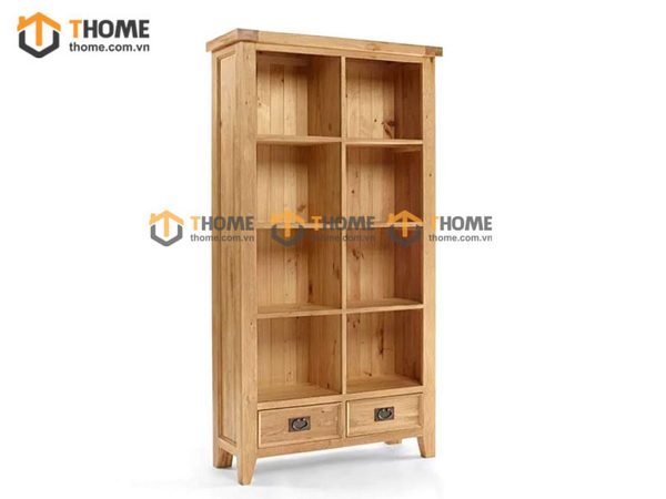 Kệ sách gỗ sồi tự nhiên 2 hộc kéo Harris KS-13SM