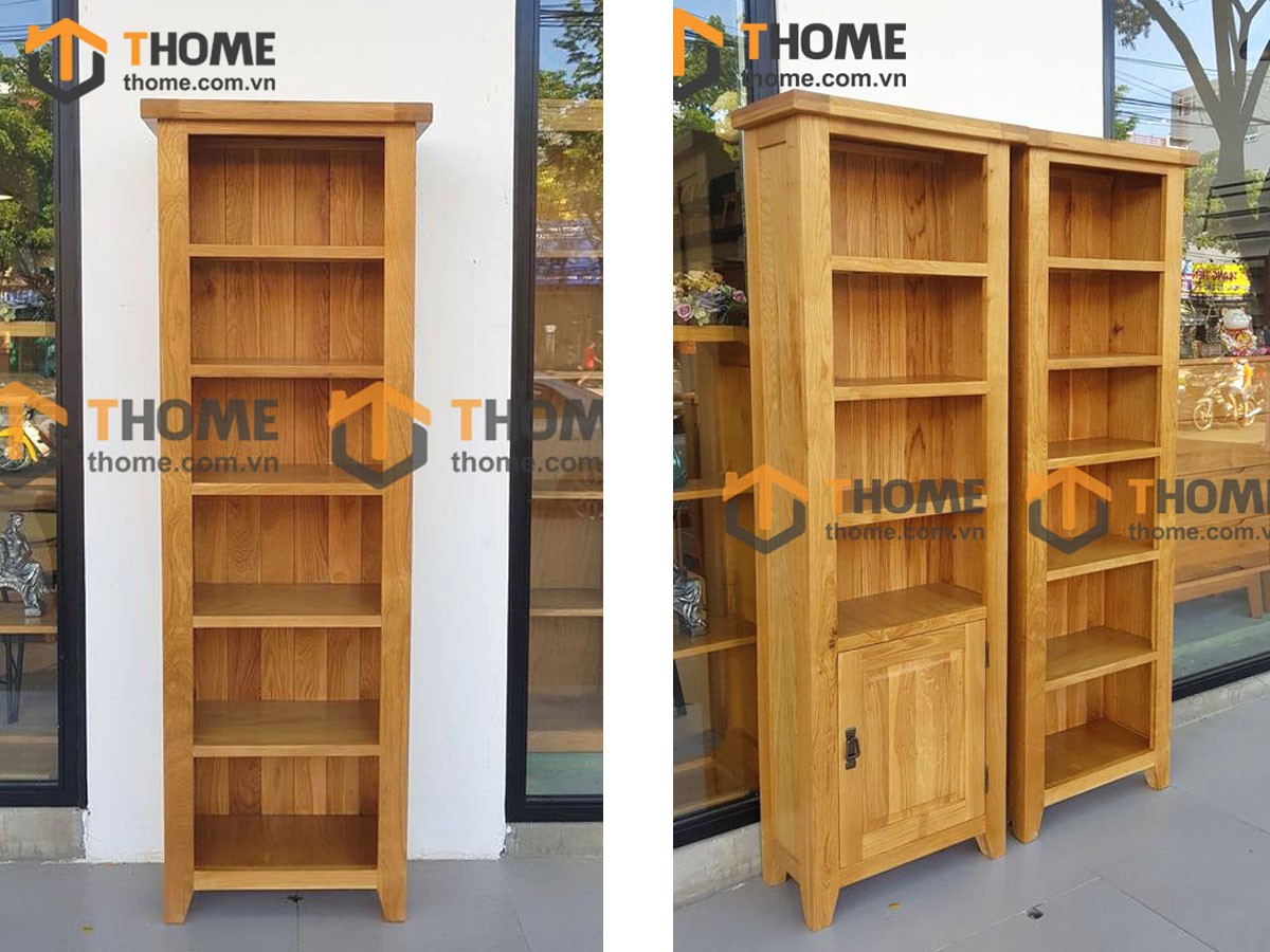 Kệ sách gỗ sồi tự nhiên 6 tầng Harris KS-12SM