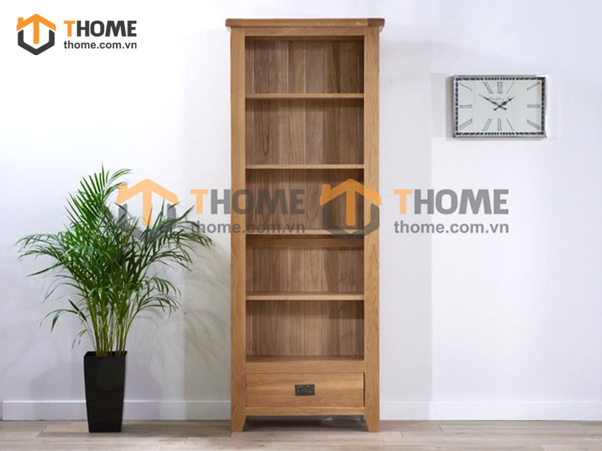 Kệ sách gỗ sồi tự nhiên 6 tầng Harris KS-12SM