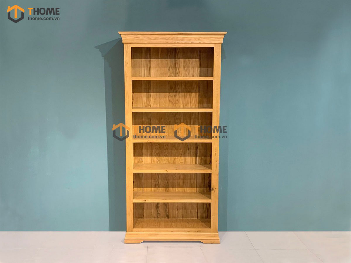 Kệ sách gỗ sồi tự nhiên 6 tầng Tuscany KS-02SM