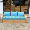 Sofa giường gỗ sồi tự nhiên răng cưa 2.15m màu tự nhiên SFB-01SN