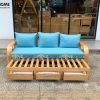 Sofa giường gỗ sồi tự nhiên răng cưa 2.15m màu tự nhiên SFB-01SN