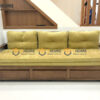 Sofa Giường Gỗ Sồi Tự Nhiên Răng Cưa 2.15m Màu Óc Chó SFB-02SN