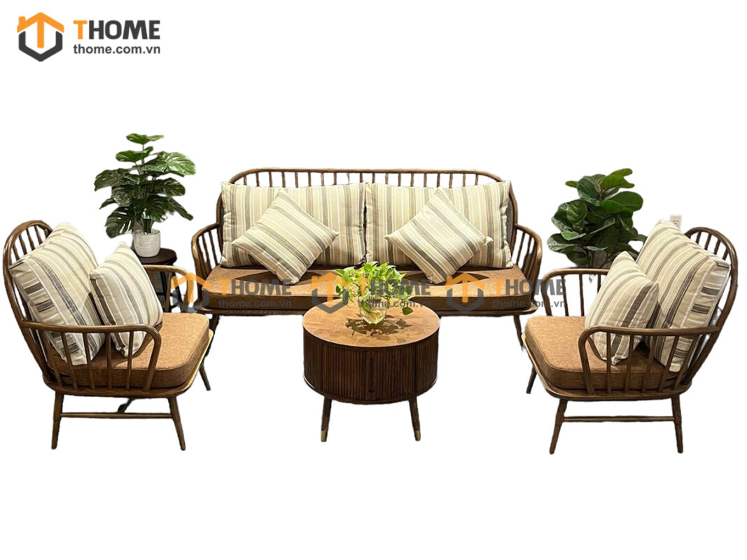 Sofa Jubilee Gỗ Sồi Tự Nhiên Màu Óc Chó 1.8m SFN-20SN