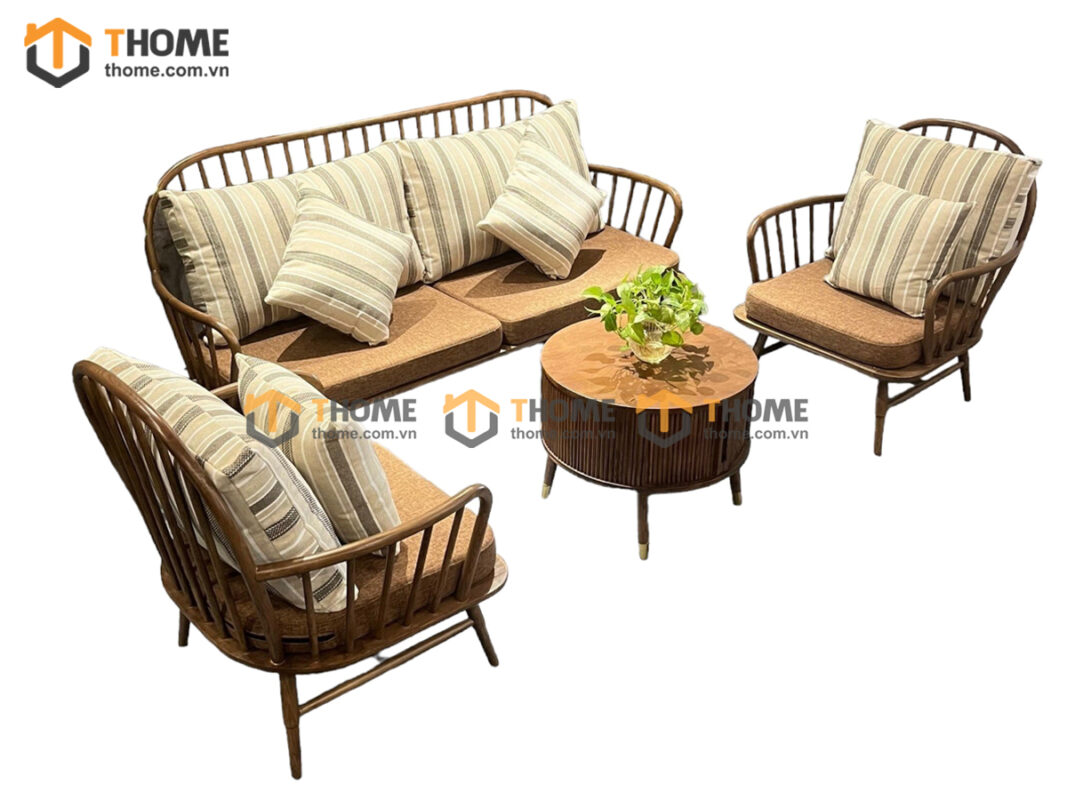 Sofa Jubilee Gỗ Sồi Tự Nhiên Màu Óc Chó 1.8m SFN-20SN