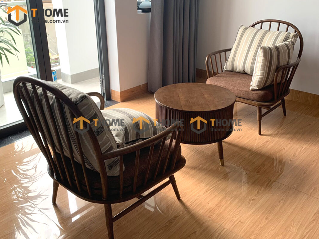 Sofa Jubilee Gỗ Sồi Tự Nhiên Màu Óc Chó 1.8m SFN-20SN