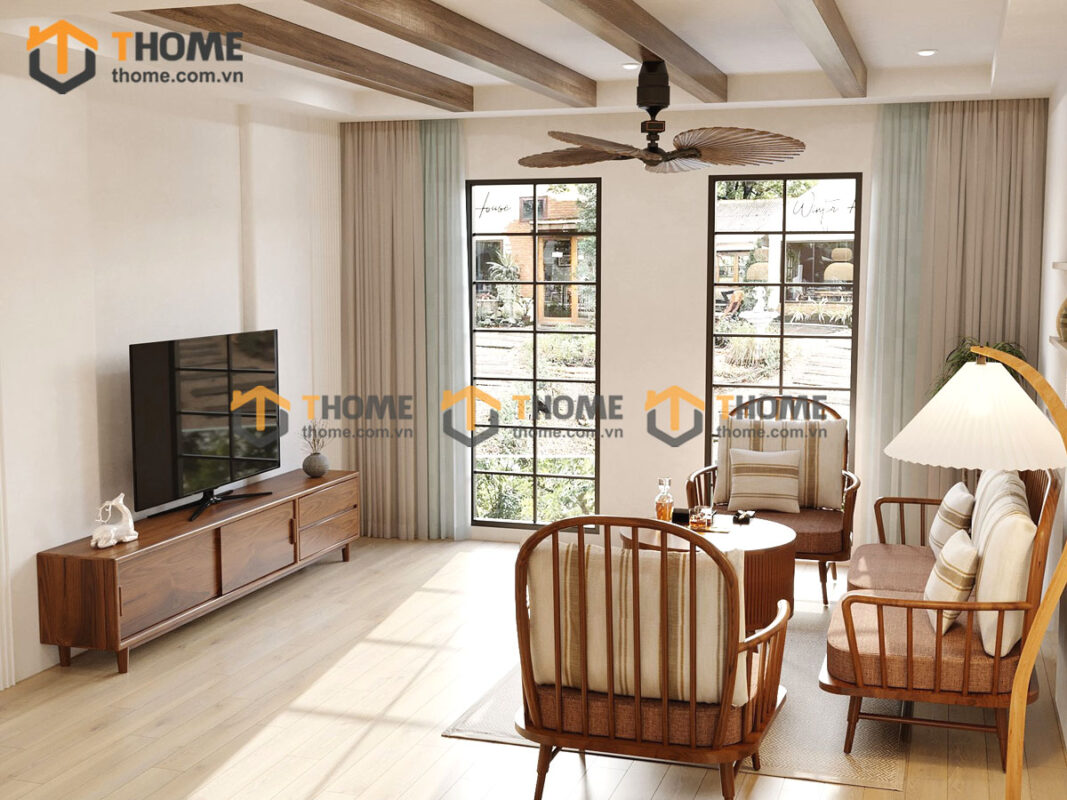 Sofa Jubilee Gỗ Sồi Tự Nhiên Màu Óc Chó 1.8m SFN-20SN