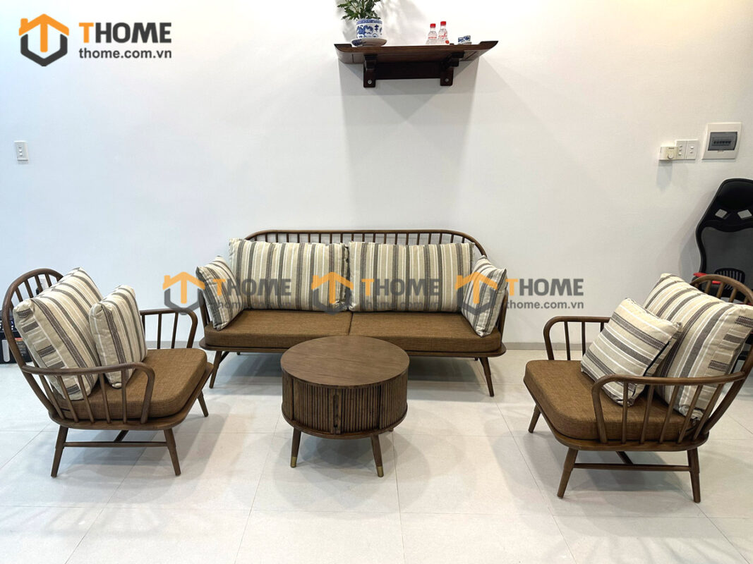 Sofa Jubilee Gỗ Sồi Tự Nhiên Màu Óc Chó 1.8m SFN-20SN