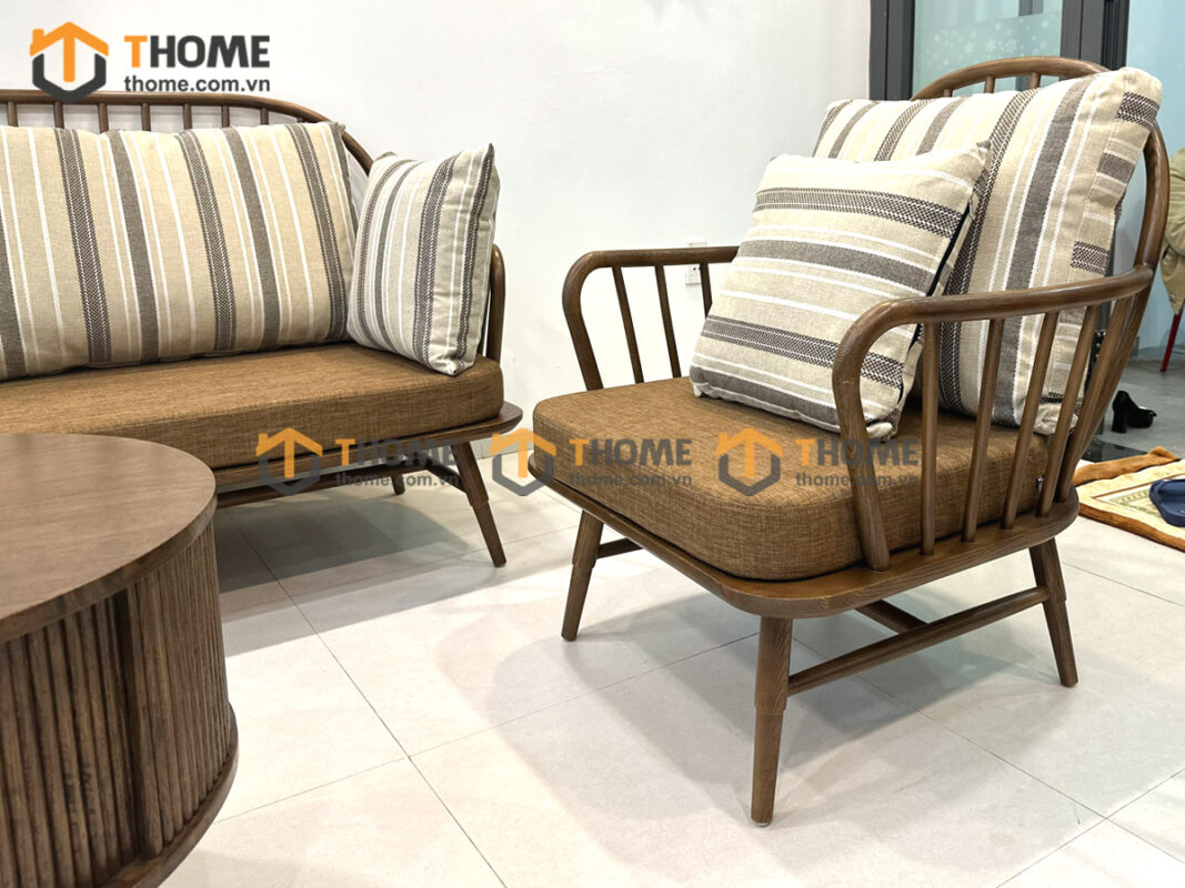 Sofa Jubilee Gỗ Sồi Tự Nhiên Màu Óc Chó 1.8m SFN-20SN