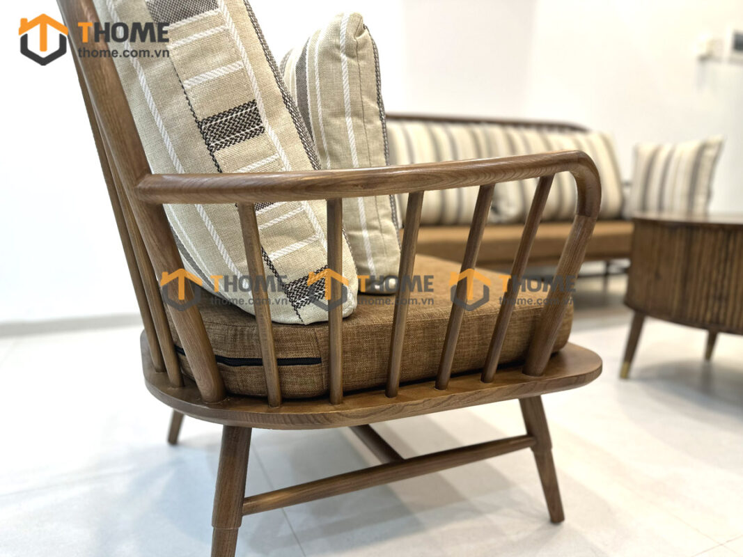 Sofa Jubilee Gỗ Sồi Tự Nhiên Màu Óc Chó 1.8m SFN-20SN
