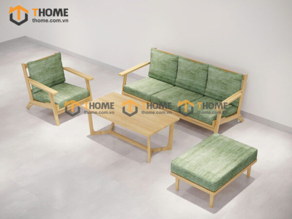 Sofa S Ngã Gỗ Sồi Tự Nhiên Màu Tự Nhiên 1.8m SFN-17SN