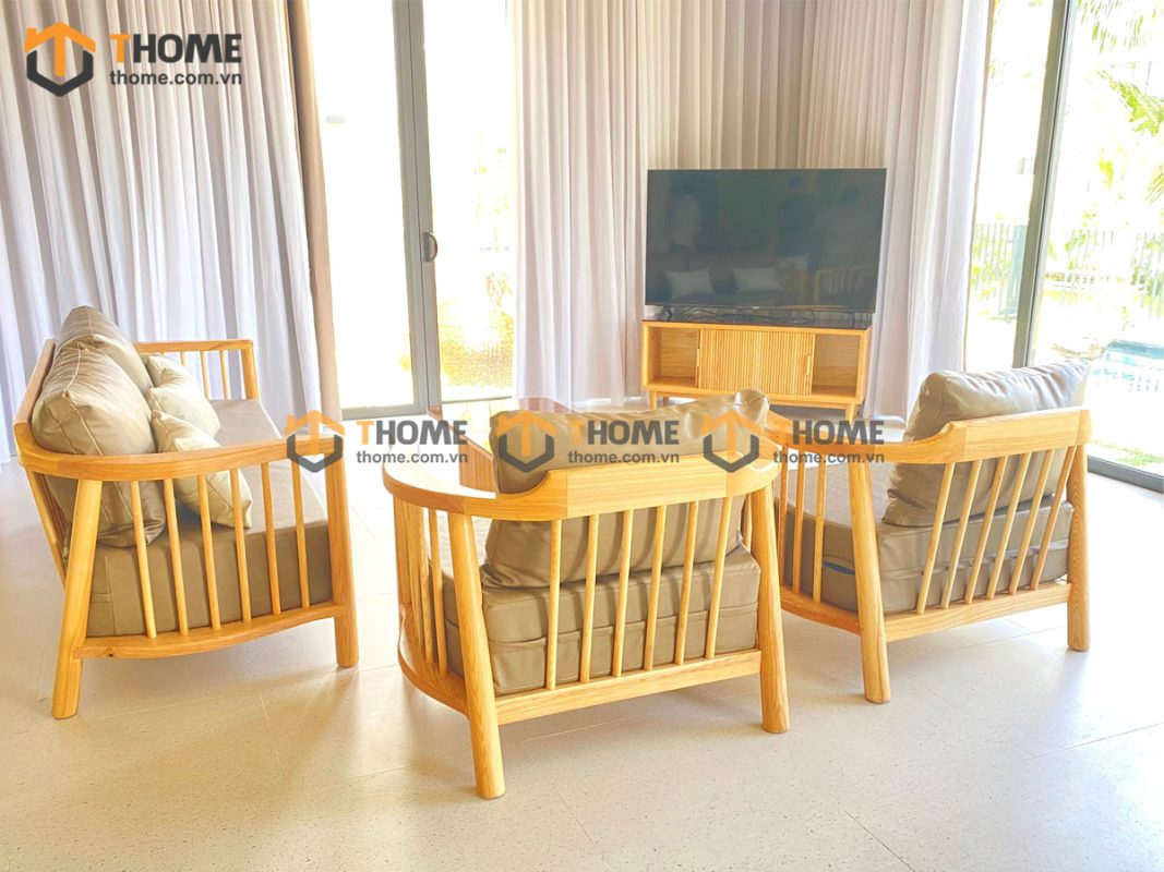 Bộ sofa Aolix màu tự nhiên 2.3m SFT-18SN