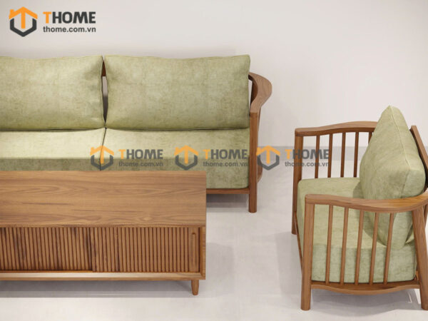 Sofa Aolix Gỗ Sồi Tự Nhiên Màu Óc Chó 2.55m SFT-19SN