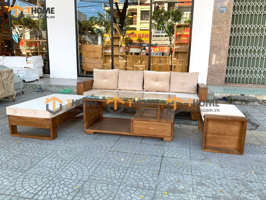 Sofa góc Armani màu óc chó 2.3m SFT-14SM