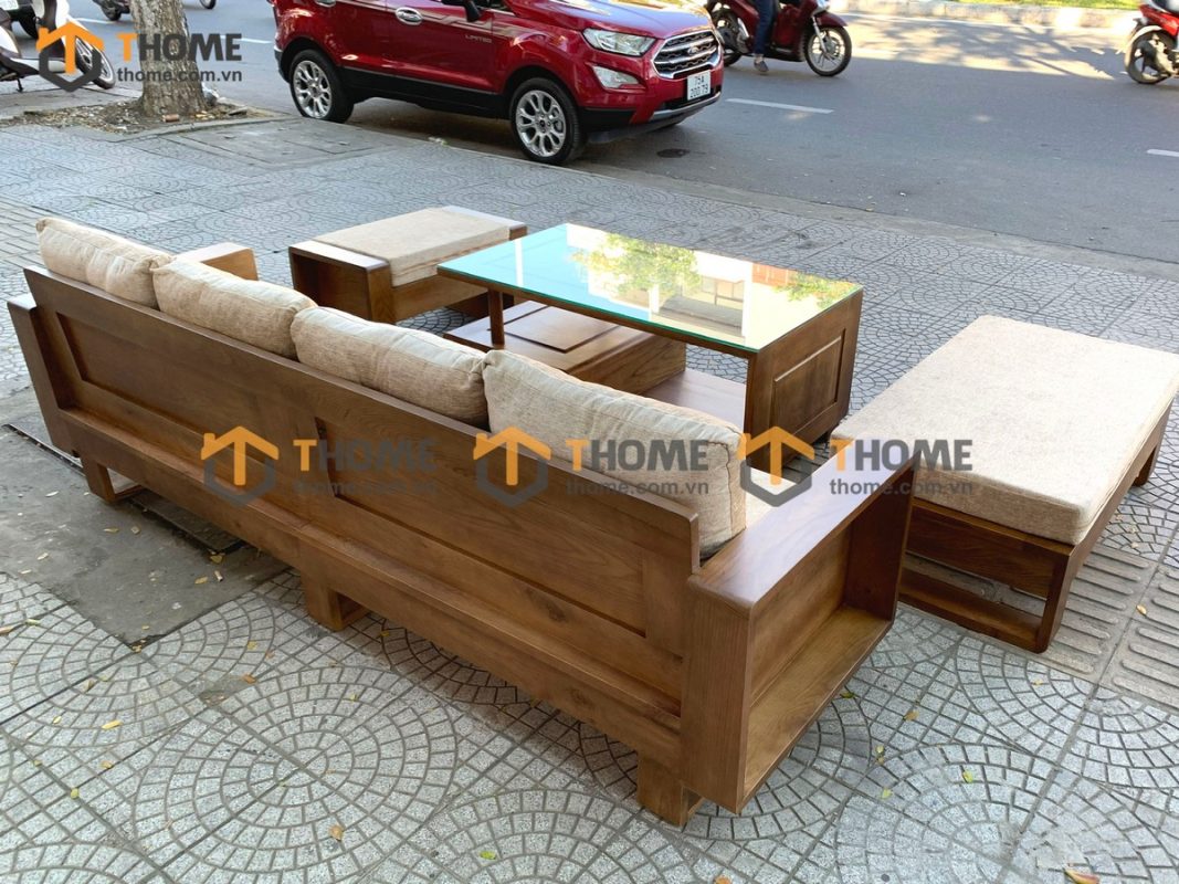 Sofa góc Armani màu óc chó 2.3m SFT-14SM