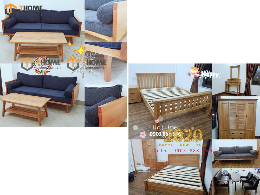Sofa băng Capri màu tự nhiên 2.0m SFT-11SM