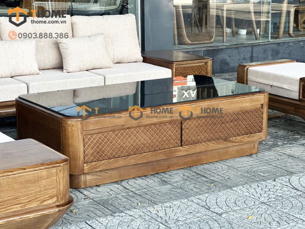 Sofa Hamilton đối chân chéo màu óc chó SFĐ-14SN