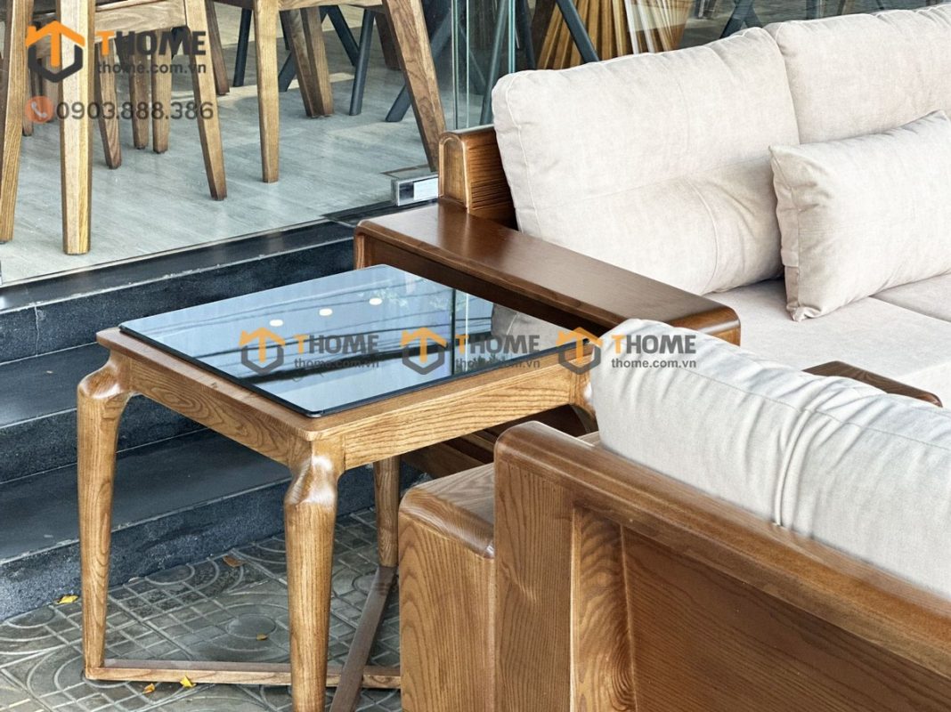 Sofa Hamilton đối chân chéo màu óc chó SFĐ-14SN