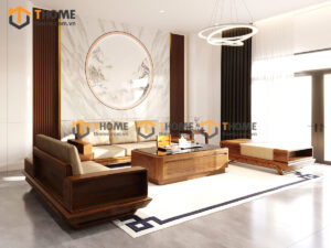 Sofa Đối Hamilton Gỗ Sồi Tự Nhiên Chân Chéo Màu Óc Chó SFĐ-14SN