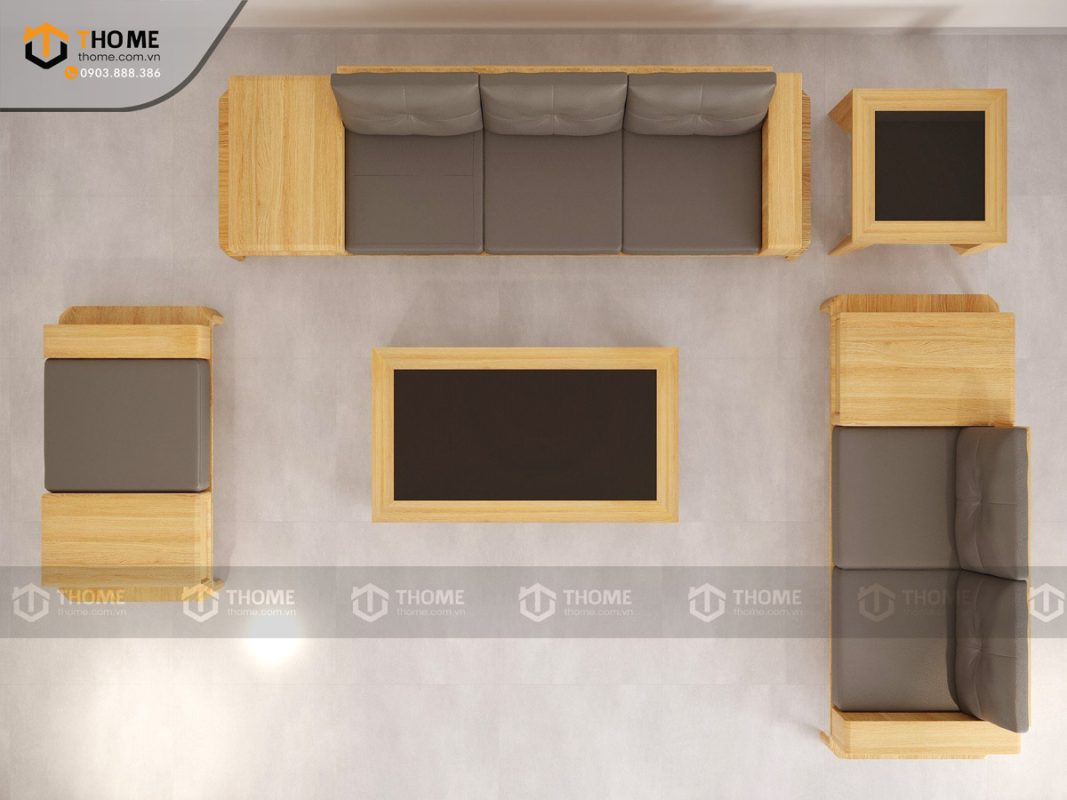 Sofa Mido chân hươu màu tự nhiên SFĐ-11SN