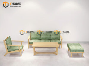 Sofa Chân Quỳ Gỗ Sồi Tự Nhiên Màu Tự Nhiên 1.8m SFN-17SN