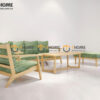 Sofa Chân Quỳ Gỗ Sồi Tự Nhiên Màu Tự Nhiên 1.8m SFN-17SN