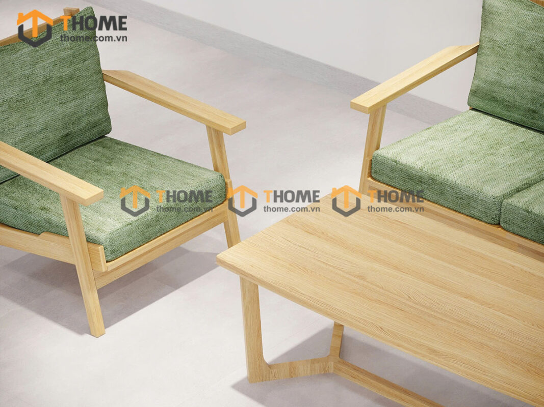 Sofa Chân Quỳ Gỗ Sồi Tự Nhiên Màu Tự Nhiên 1.8m SFN-17SN