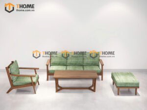 Sofa Chân Quỳ Gỗ Sồi Tự Nhiên Màu Óc Chó 1.8m SFN-18SN