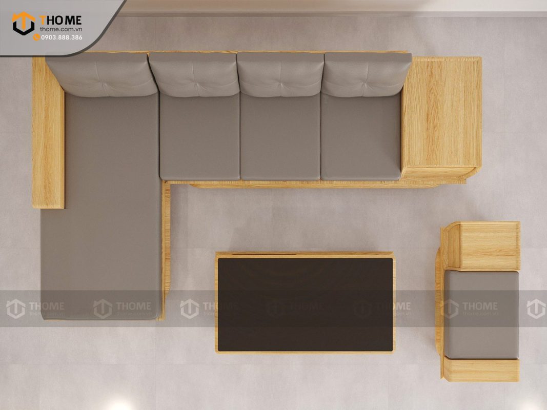 Sofa Venco chân vặn màu tự nhiên SFĐ-17SN